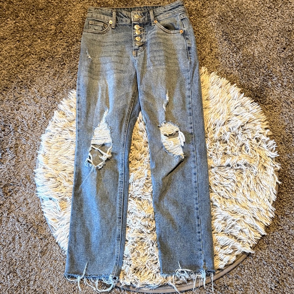 wild fable Distressed Straight Leg Ankle Jeans  size 0